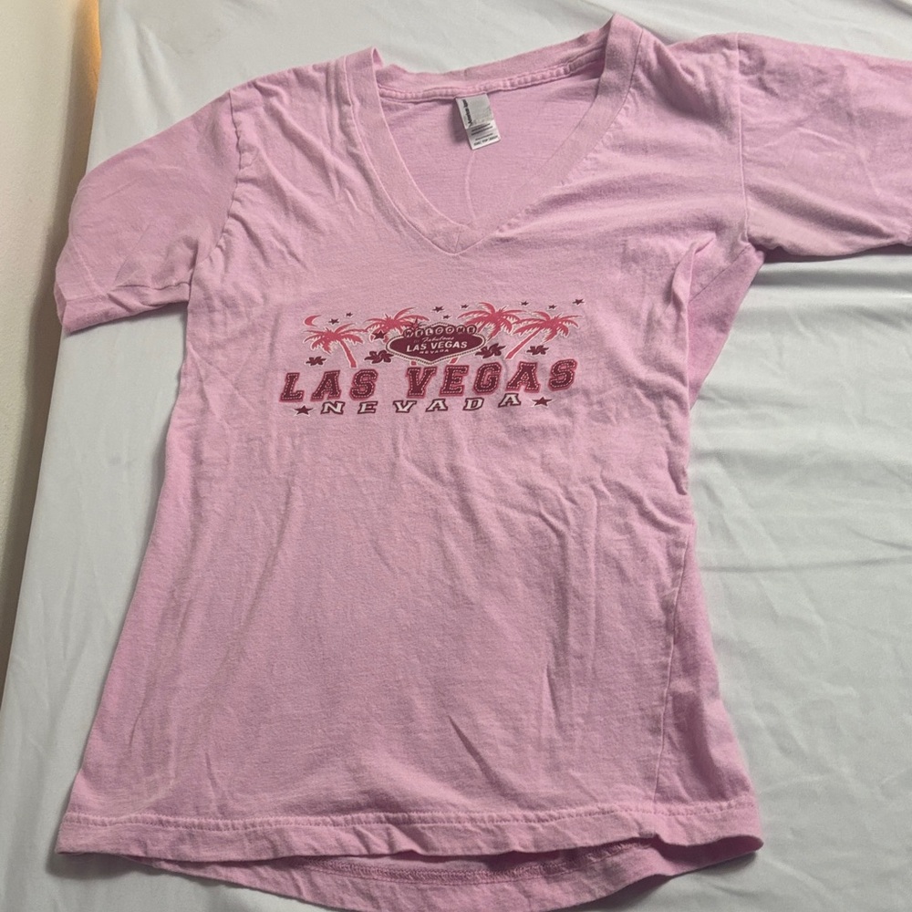 American Apparel Pink Las Vegas Tee